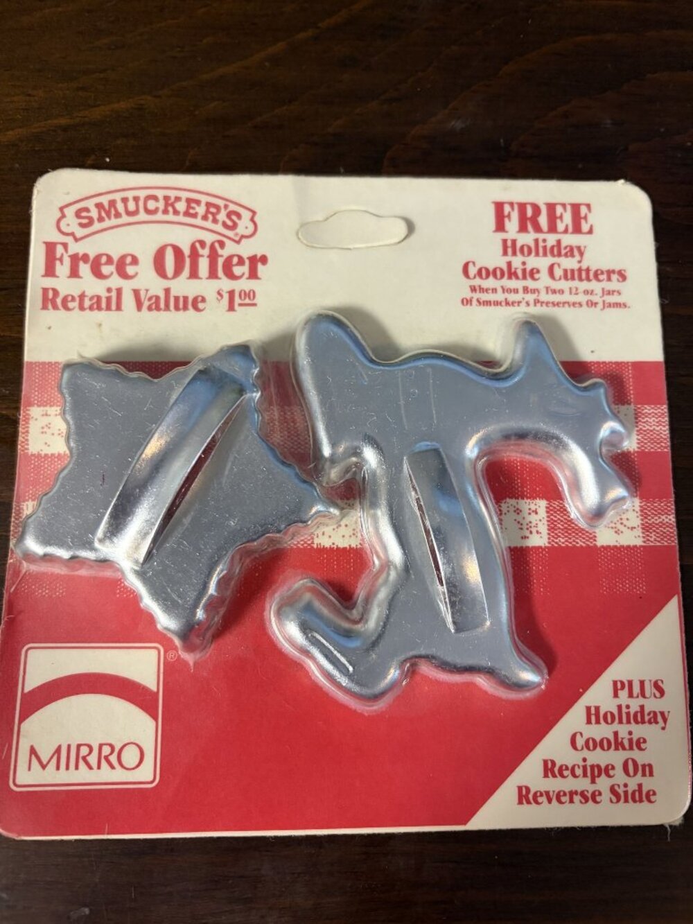 Smuckers Holiday Cookie Cutters Star & Horse Vintage 1980s Mirro Aluminum Retro